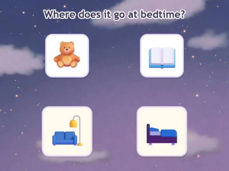 Bedtime Match toddler game screenshot