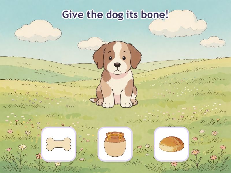 Feed the Friends toddler game screenshot