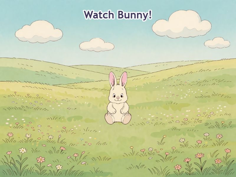 Follow Bunny toddler game screenshot